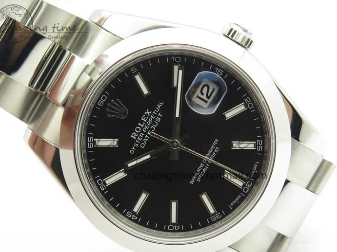 0114 DateJust II 126334 41mm SS BP 1:1 Best Edition Black Dial Sticks Makers on Oyster Bracelet ZeroBulk 3325